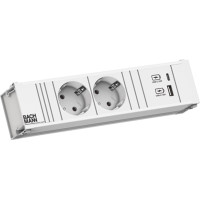 Bachmann CONI 2xCEE7/3 1xUSB A/C 22W 0.2m GST18 RAL9010
