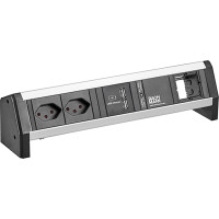 Bachmann DESK 2xCH T13 90° 1xUSB 1xCM, 1xCurrent fuse 1.0m GST18 Switzerland