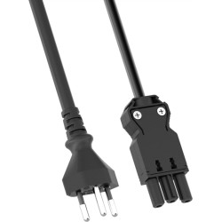 Bachmann supply cable H05VV-F 3G1.0mm² L: 1.5m black GST18/T12