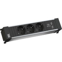 Bachmann POWER FRAME Medium 3x earthing contact 1xUSB Charger