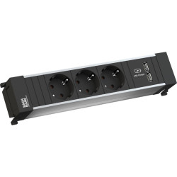 Bachmann POWER FRAME Medium 3x earthing contact 1xUSB Charger
