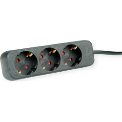 ROLINE Power Strip, 3-way, black, 3 m