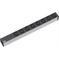 Bachmann 19" socket strip 8x C13 sockets, with earthing contact plug, 10A fuse