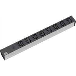 Bachmann 19" socket strip 8x C13 sockets, with earthing contact plug, 10A fuse