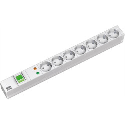 Bachmann 19" socket strip 7-fold with ÜS with switch