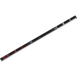 Bachmann BN0500 19" PDU 1U 24xC13 6xC19, power measurement, connection CEE 3x16A, red