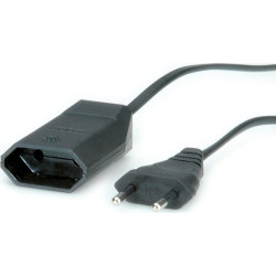 Bachmann Euro extension lead 230V/2.5A, black, 2 m