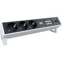 Bachmann socket strip DESK2 3x earthing contact, 2x CAT6a, 1x HDMI, USB3.0, white