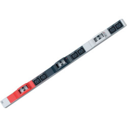 Bachmann IT PDU ALU 0U 6x C19 6x miniature circuit breakers CEE 3x32A red