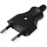 Bachmann Euro flat plug 2.5A/250VAC, Mounting, black