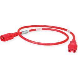 Bachmann TwyLock C14-C15 1.0m red 10A, beidseitig verriegelnd