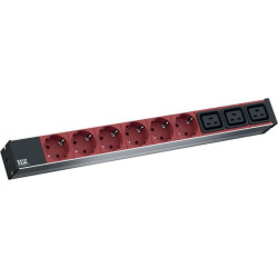 Bachmann IT PDU ALU 1U 6x earthing contact 3x C19, supply cable with C20 plug, black
