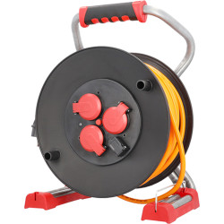 Bachmann professional cable reel 3xCEE7/3 H07BQ-F 3G 2.5mm² 1xUSB 40.0m