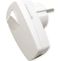 Bachmann earthing contact plug, white, can be switched off Rocker switch 2-p