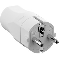 Bachmann mounting plug white, CEE 7/7 2-pole with earthing contact