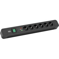 Bachmann PRIMO 2, 6x CEE7/3, 1x SPD, black, 2 m