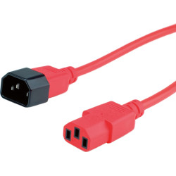 Roline Monitor Power Cable, IEC 320 C14 - C13, red, 0.8 m