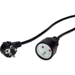 Value Extension Cable with 3P. Connectors, UTE Version, AC 230V, black, 3 m
