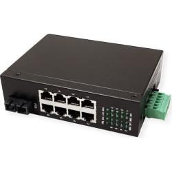 Roline Industrial Switch, 7x RJ-45, 1x SC, unmanaged