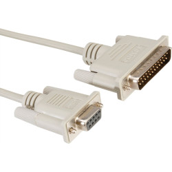 Roline Modem Cable, DB9 F - DB25 M, 3 m