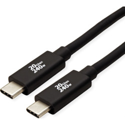 Roline Cable USB4 Gen2x2, with Emark, C–C, M/M, 240W, black, 3 m