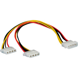 Roline Internal Y-Power Cable, 4-pin HDD to 2x 4-pin HDD 0.3 m