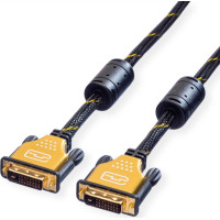 Kabelis DVI 24+1 GOLD, M - M, dual link, 10.0m, Roline