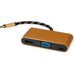 Roline GOLD Type C - VGA / HDMI / Type C PD Adapter, M/F