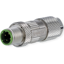 Metz Connect M12 Stecker, D-kodiert, IP67 Cat. 5, feldkonfektionierbar, gerade