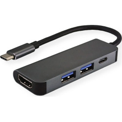 Value Type C - HDMI Adapter, M/F, 2x USB 3.2 Gen 1 A F, 1x Type C (Power Delivery)