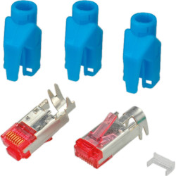Hirose TM21 Stecker geschirmt, Tülle blau, 50 Stück