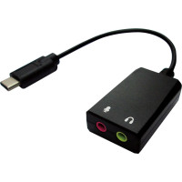 Value Type C - 2x 3.5mm Audio Adapter, M/F, 0.13 m