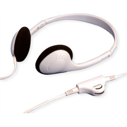 Value Stereo Headphone with Volume Control, light grey