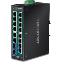 Trendnet Industrie Switch 16Port Gbit PoE+ Metall DIN-Rail