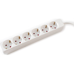 VALUE Power Strip, 6-way, white, 1.5 m