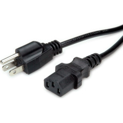 Value Power Cable, NEMA-5 - IEC C13 Conncector, USA, black, 1.8 m