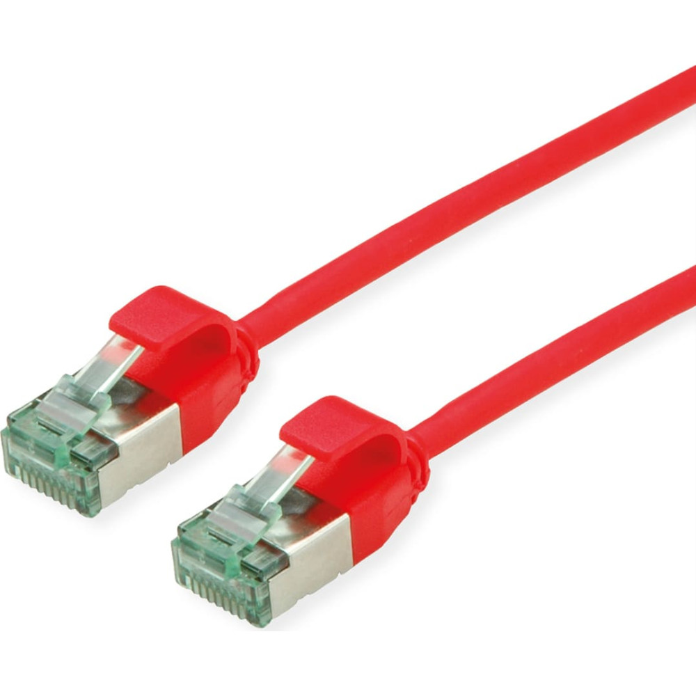 Roline Recycled Material ROLINE RM U/FTP DataCenter Patch Cord Cat.6A (Class EA), slim, red, 0.5 m