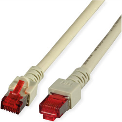 Divers S/FTP Patch Cord Cat.6 (Class E), halogen-free, grey, 30 m