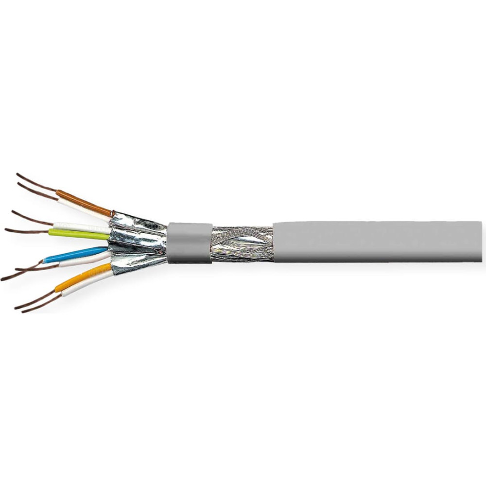 Value S/FTP Cable Cat.8 (Class I), Solid Wire, LSOH, 100 m, grey, 100 m