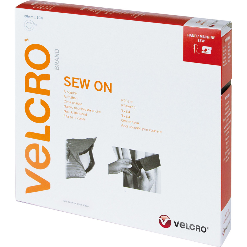 Velcro ® Klettband zum Aufnähen, Haken & Flausch 20mm x 10m Braun