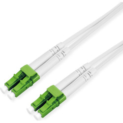 Roline Fibre Optic Jumper Cable Duplex, 9/125µm, OS2, LC/LC, APC, Steel Armored, white, 15 m