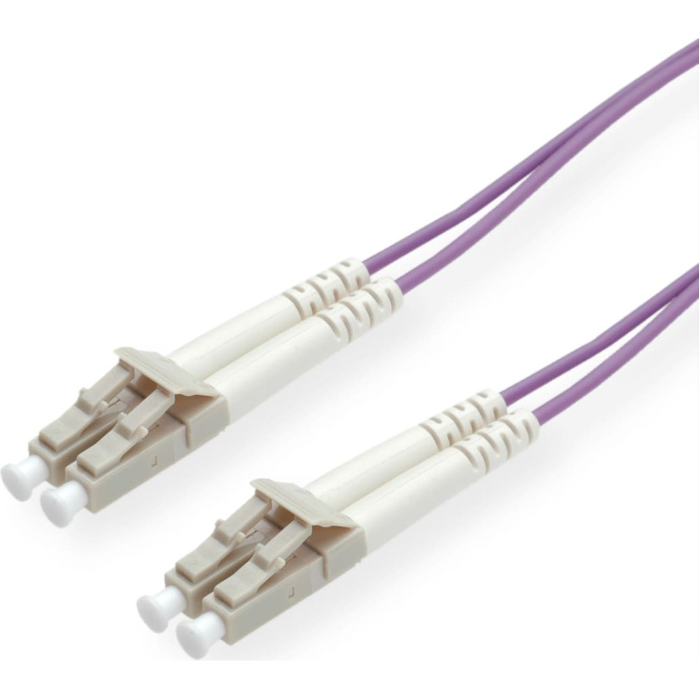 Roline Fibre Optic Jumper Cable, 50/125 µm, LC/LC, OM4, violet, 0.5 m