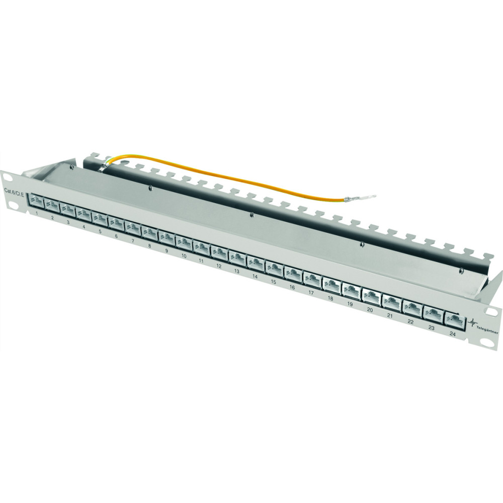 Telegärtner TELEGÄRTNER 19" Patch Panel 1 HU, RAL 7035