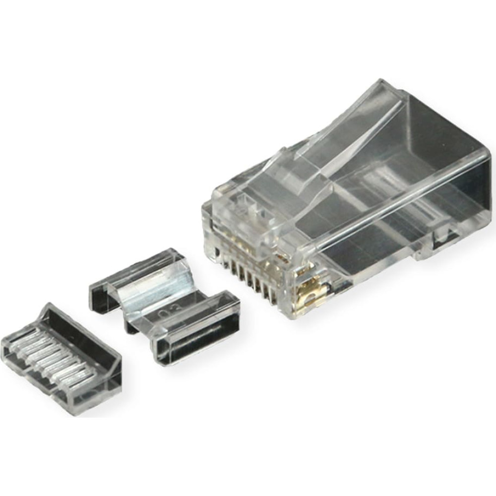 Roline Cat.6A (Class EA) Modular Plug, unshielded, for Solid/Stranded Wire, 10 pcs.