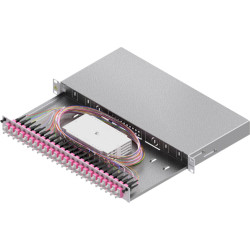 Easylan FO Splice Housing, Grade C 19" 1U, 24 Ports, 24x SC-Duplex, OM4