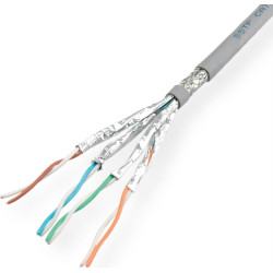 Value S/FTP-(PiMF) Cable Cat.6 (Class E), Solid Wire, grey, 300 m