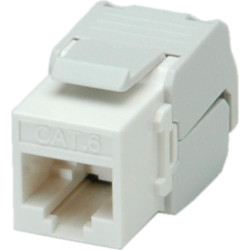 ROLINE Cat.6 Keystone Jack, RJ-45, unshielded, toolless white