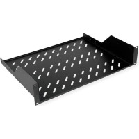 Roline 19-inch shelf 2 U 350 T, 25kg load capacity black