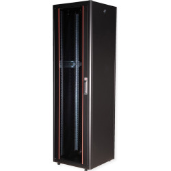 Roline 19-inch network cabinet Basic 42 U, 600x600 WxD glass door black