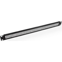 Value 19” Rack Front Ventilation Panel, 1U, Metal, black